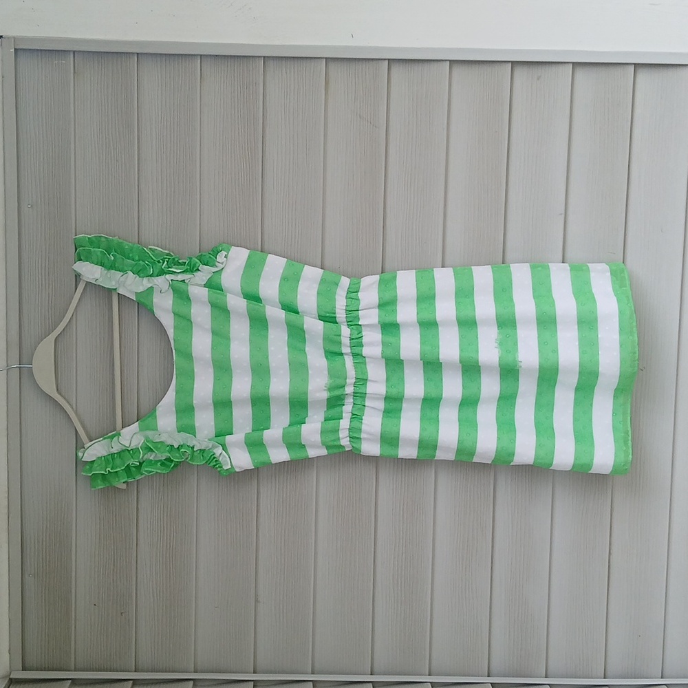 Lilly Pulitzer Danna Awning Striped Green and White Dress - Picture 4 of 8